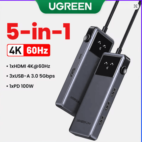 UGREEN 5en1 USB C HUB 4K